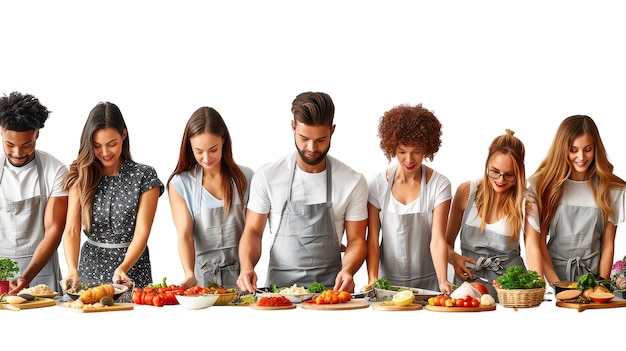 Uczestnicy warsztatów gotowania